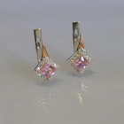 Срібні сережки з золотими напайками