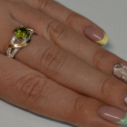 Каблучка срібна з золотими наклакдами та кубічним цирконієм