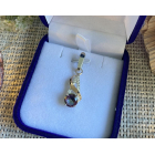 Серебряная подвеска с золотими вставками