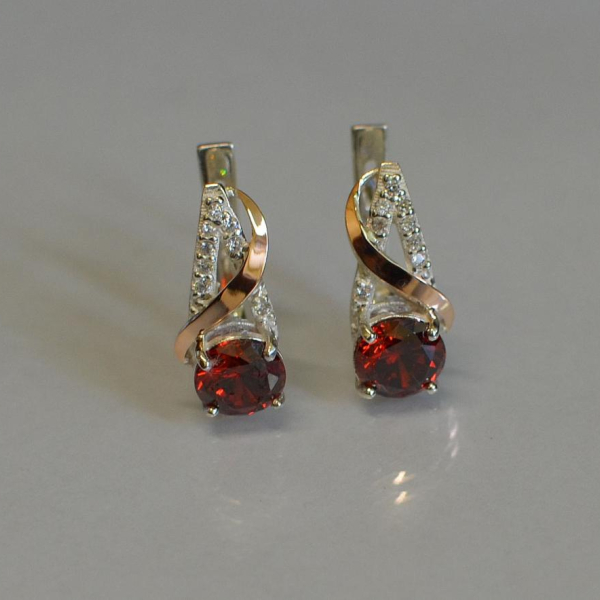 Кульчики із срібла та золота