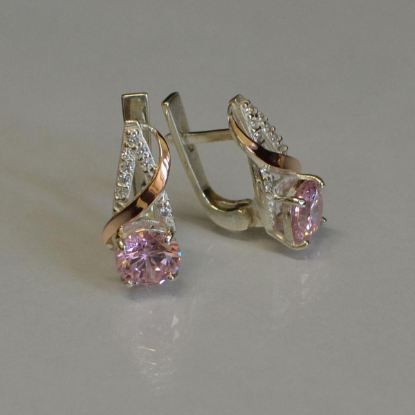 Кульчики із срібла та золота