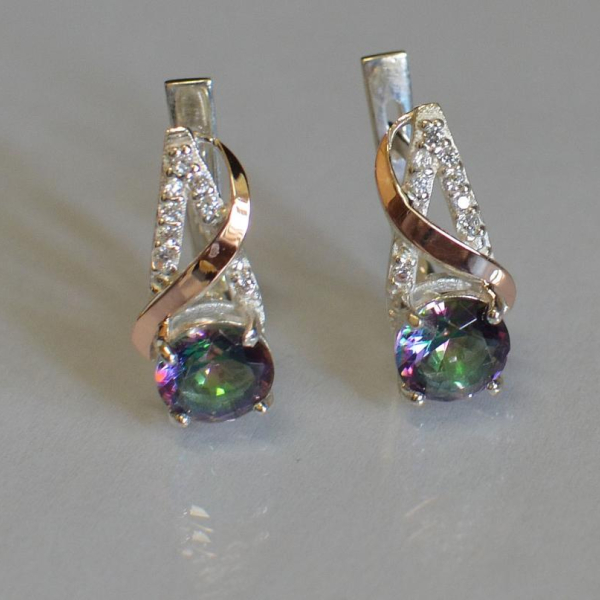 Кульчики із срібла та золота