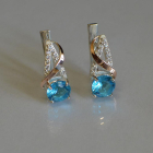 Кульчики із срібла та золота