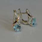 Кульчики із срібла та золота