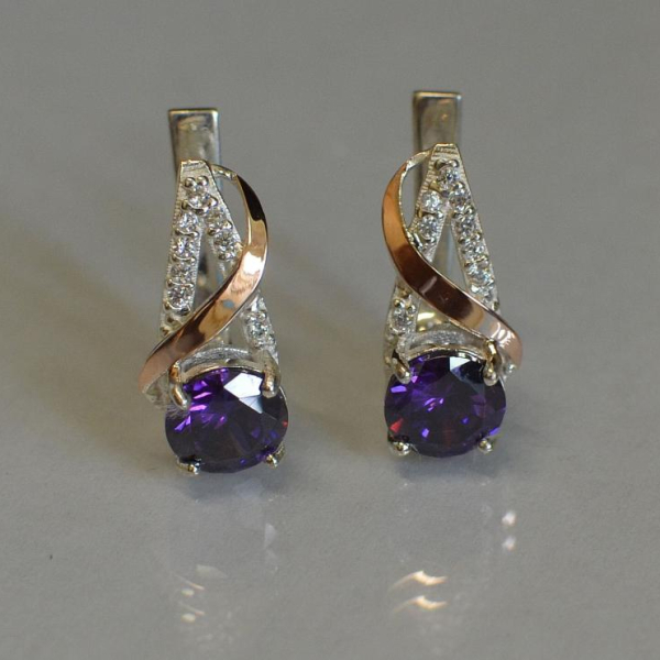 Кульчики із срібла та золота