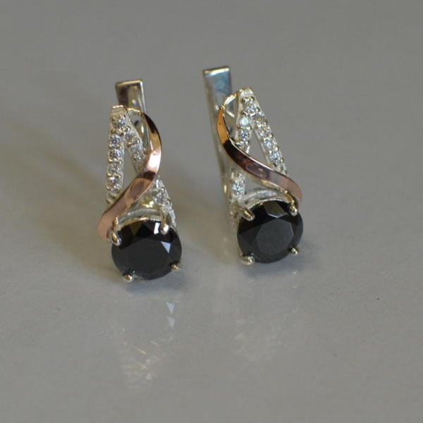 Кульчики із срібла та золота