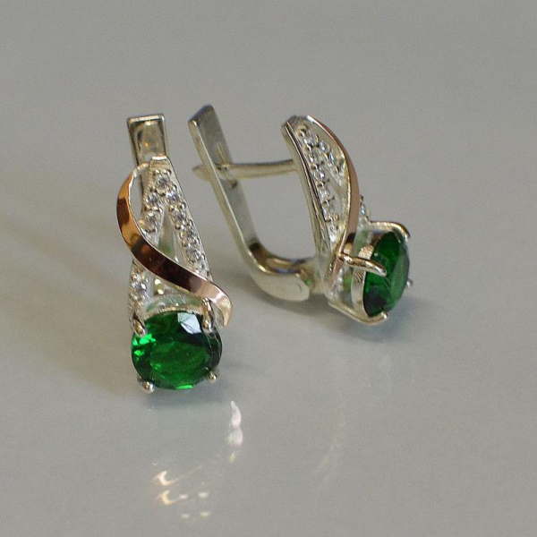 Кульчики із срібла та золота