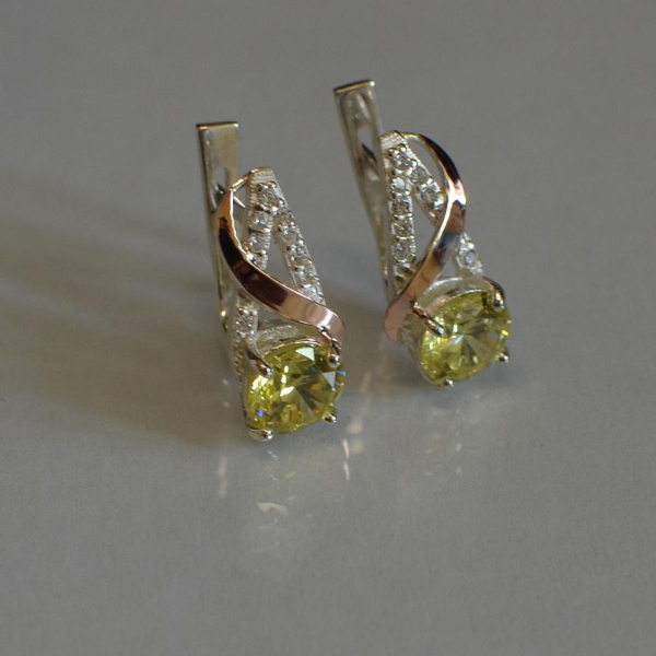 Кульчики із срібла та золота