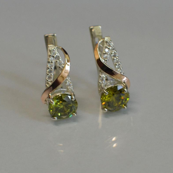 Кульчики із срібла та золота