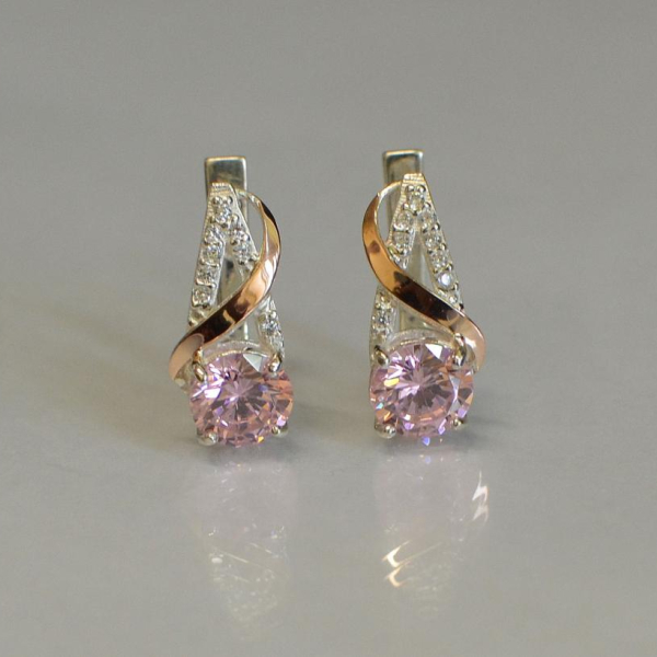 Кульчики із срібла та золота