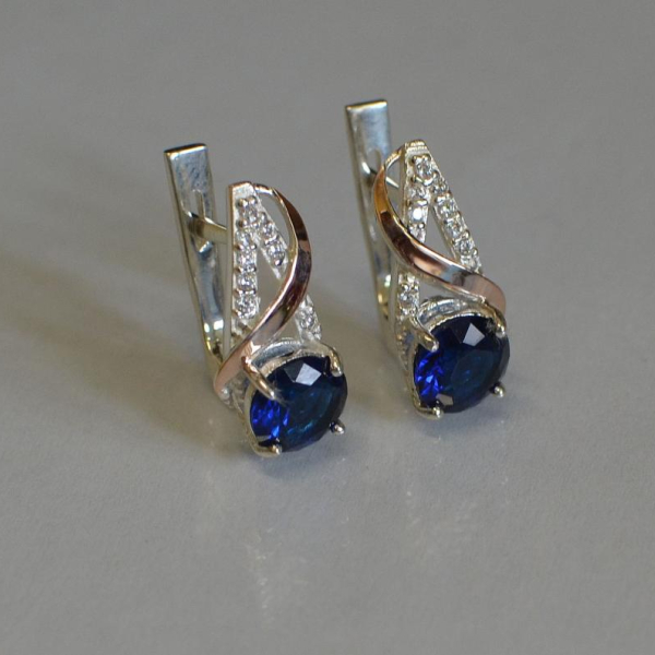 Кульчики із срібла та золота