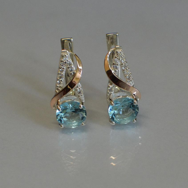 Кульчики із срібла та золота