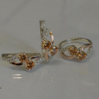 Серебряный набор серьги и кольцо