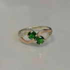 Каблучка срібна 925 проби і золота 375 проби