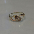 Каблучка срібна 925 проби і золота 375 проби