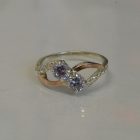 Каблучка срібна 925 проби і золота 375 проби