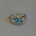 Каблучка срібна 925 проби і золота 375 проби