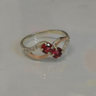 Каблучка срібна 925 проби і золота 375 проби