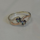 Каблучка срібна 925 проби і золота 375 проби