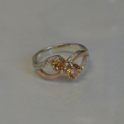 Каблучка срібна 925 проби і золота 375 проби