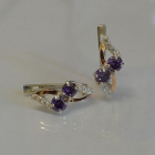 Сережки срібні 925 проби і золота 375 проби