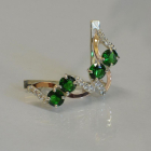 Сережки срібні 925 проби і золота 375 проби