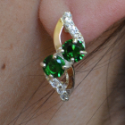 Сережки срібні 925 проби і золота 375 проби