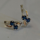 Сережки срібні 925 проби і золота 375 проби