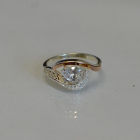 Срібна каблучка з елементами золота