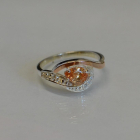 Срібна каблучка з елементами золота