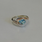 Срібна каблучка з елементами золота