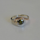 Срібна каблучка з елементами золота