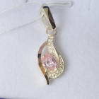 Серебряная подвеска с золотими вставками