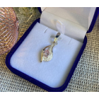 Серебряная подвеска с золотими вставками