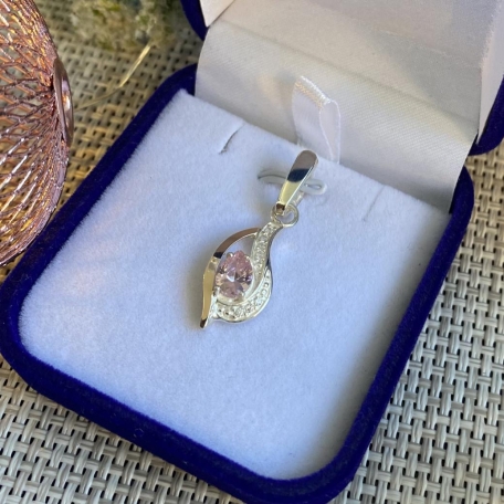 Серебряная подвеска с золотими вставками