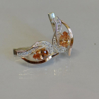 Срібні сережки з елементами золота