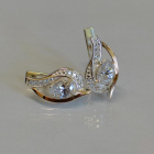 Срібні сережки з елементами золота