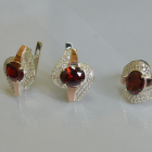 Набор серебряный с золотыми накладками