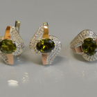 Набор серебряный с золотыми накладками