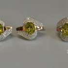 Набор серебряный с золотыми накладками