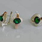 Набор серебряный с золотыми накладками