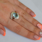 Каблучка срібна з золотими накладками