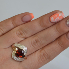 Каблучка срібна з золотими накладками