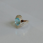 Каблучка срібна з золотими накладками