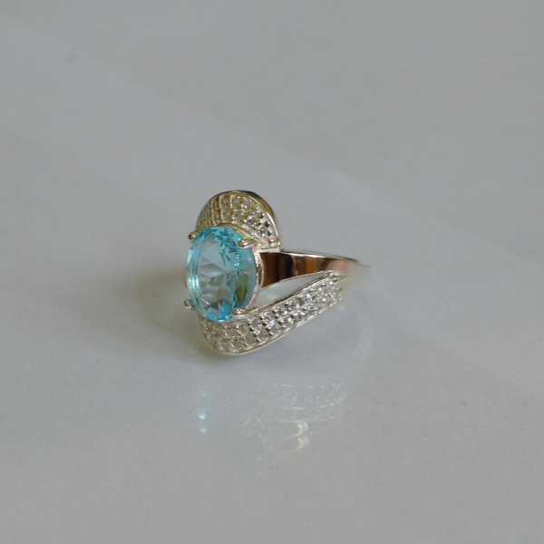 Каблучка срібна з золотими накладками