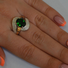 Каблучка срібна з золотими накладками