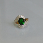 Каблучка срібна з золотими накладками