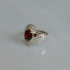 Каблучка срібна з золотими накладками