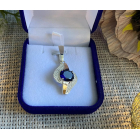 Серебряная подвеска с золотими вставками