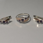 Гарнитур из серебра с золотом